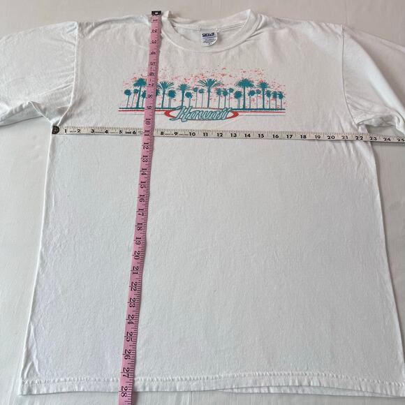 Anvil vintage Hawaiian Hawaii T-shirt men’s size Large Palm trees destination - Picture 3 of 5